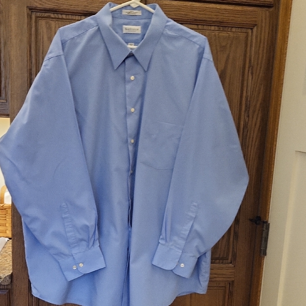 Van Heusen Men's Blue Dress Shirt - Size 19 34/35
